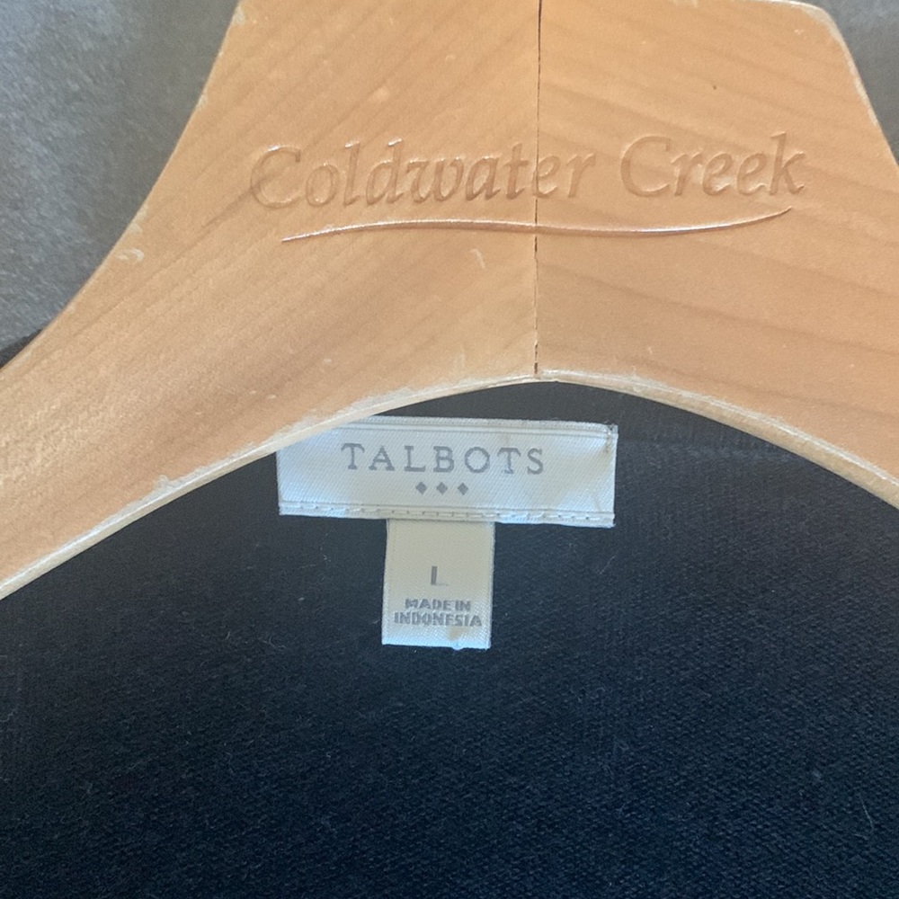 Talbots L open drape cardigan - Picture 2 of 4